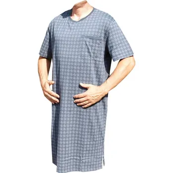 Pánská noční košile xcena Noční košíle bavlněné tmavě šedé Velikost: XXXXXL