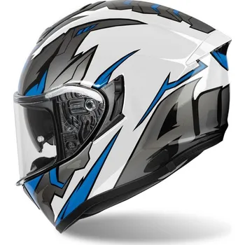 Helma na motorku přilba ST 501 BIONIC, AIROH (bílá/modrá , vel. XL) 2021 (Velikost: XS) ST5B18