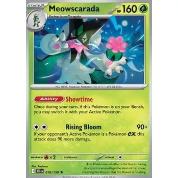 Sběratelská karetní hra Pokémon JTG 018/159 Meowscarada - Journey Together Stav: Near Mint, Verze: HOLO