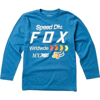 Pánské tričko FOX Youth Murc Ls Tee, Dusty Blue, LFS18F (Velikost: YXL) 22016-157-MASTER