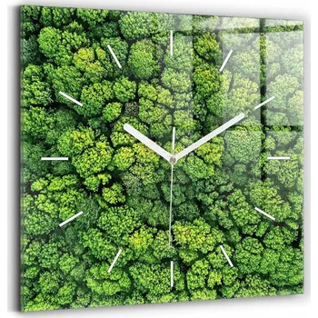 Hodiny Nástěnné hodiny Wallfluent, odstíny zelené, 30 cm