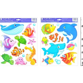 Samolepící dekorace UNIPAP Samolepící dekorace 10176 mořský svět 33 x 29 cm 550220