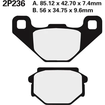 Brzdové destičky NISSIN Street /Off-Road Sintered Metal - 2P-236ST-MX 2P-236ST-MX