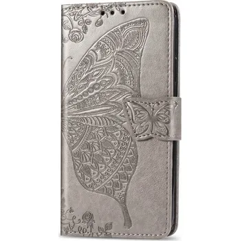 Telefonní příslušenství FORCELL 19301 ART Peňaženkový Motorola Moto G8 Plus BUTTERFLY šedý