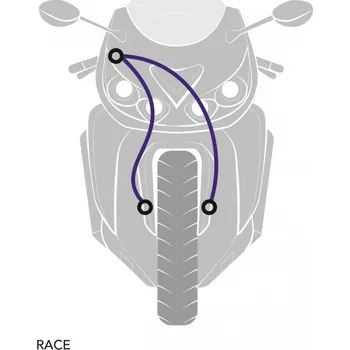 RACE Hadice přední brzdy sada Venhill POWERHOSEPLUS YAM-7015F (2 hadice v sadě) Průhledné hadice, chromové koncovky YAM-7015F