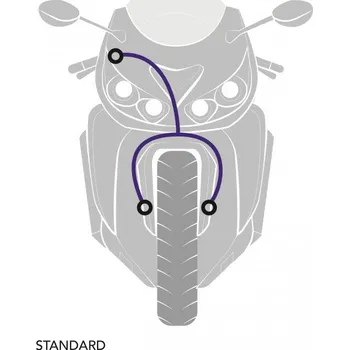 STANDARD Hadice přední brzdy sada Venhill POWERHOSEPLUS SUZ-7019F (2 hadice v sadě) Průhledné hadice, chromové koncovky SUZ-7019F