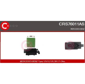 Ventilátor topení a klimatizace Odpor, vnitřní tlakový ventilátor CASCO CRS76011AS