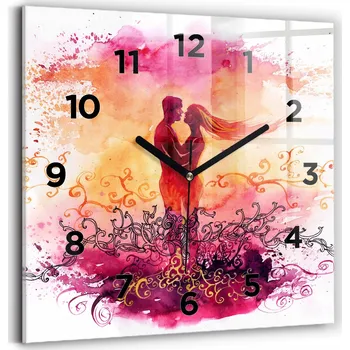 Hodiny Nástěnné hodiny Wallfluent oranžové 30 cm