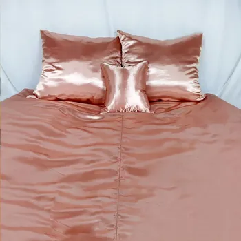 Povlečení Povlečení saténové 200x220 MOKER pudrově růžové