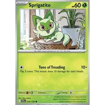 Sběratelská karetní hra Pokémon JTG 016/159 Sprigatito - Journey Together Stav: Near Mint, Verze: NORMAL