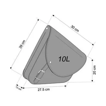 Zavazadlo na motocykl Kožená sedlová brašna CUSTOMACCES BARCELONA APB001N černý pár HONDA VT 125 C/C2 Shadow 1999-2007