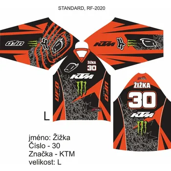 Moto dres Dres na zakázku Motokros, Enduro, MTB, BMX, DH, 170 2H1128169