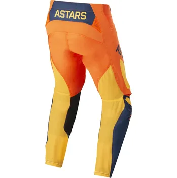 Moto kalhoty kalhoty RACER FACTORY, ALPINESTARS, dětské (oranžová/tmavá modrá/žlutá, vel. 24) (Velikost: 22) 3741022-4075