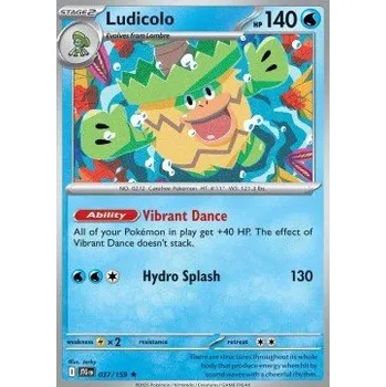 Sběratelská karetní hra Pokémon JTG 037/159 Ludicolo - Journey Together Stav: Near Mint, Verze: HOLO