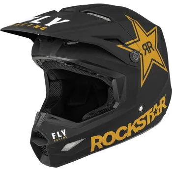 Motodoplněk přilba KINETIC ROCKSTAR, FLY RACING - USA (černá/zlatá) 73-3311