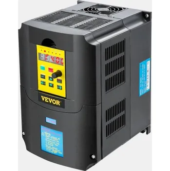Měnič napětí VEVOR Měnič s proměnnou frekvencí, vstup AC 220 V 4 kW, CNC měnič s proměnnou frekvencí, VFD 5,5 HP, 1 nebo 3 fázový vstup, 3 fázový výstup, měnič pro CNC motor s regulací otáček motoru