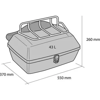 Zavazadlo na motocykl Vrchní kufr na motorku CUSTOMACCES TRAVEL MT0001N černý SUZUKI Intruder C 800 2005-2017