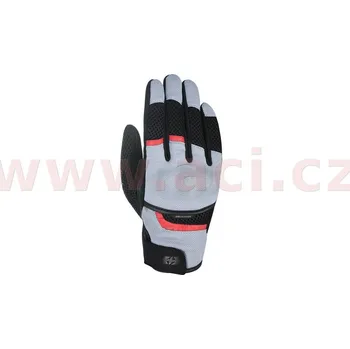 Moto oblečení rukavice BRISBANE AIR, OXFORD (šedé/černé/červené) (Velikost: S) 2H964852