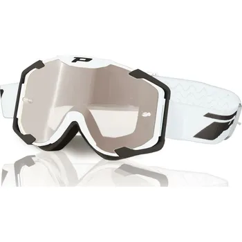 Motocyklové brýle Brýle Progrip 3404 MENACE White - bílé PG3404-01