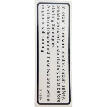 LABEL, BATTERY 514650