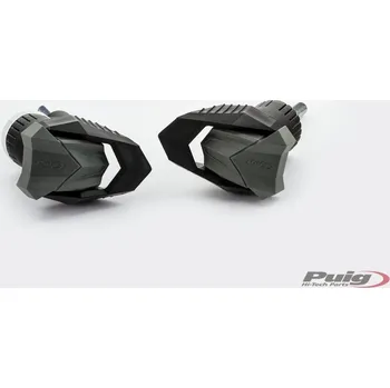 Pádové protektory rámu PUIG R19 20716N černý s šedou gumou 20716N