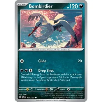 Sběratelská karetní hra Pokémon JTG 101/159 Bombirdier - Journey Together Stav: Near Mint, Verze: REVERSE HOLO