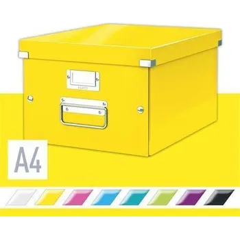 Archivační box Archivační krabice LEITZ WOW Click & Store A4 28.1 x 20 x 37 cm, žlutá