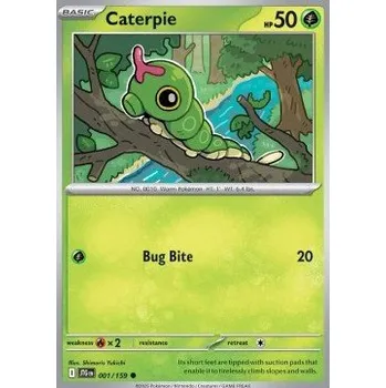 Sběratelská karetní hra Pokémon JTG 001/159 Caterpie - Journey Together Stav: Near Mint, Verze: NORMAL