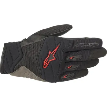 Moto rukavice GLOVE SHORE BK/RD S (Velikost: S) 3566318-13-S