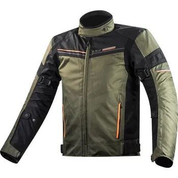 Moto bunda LS2 SHADOW MAN JACKET KHAKI BLACK H-V ORANGE (Velikost: XL) 64070W0162-MASTER