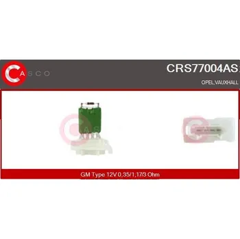 Ventilátor topení a klimatizace Odpor, vnitřní tlakový ventilátor CASCO CRS77004AS