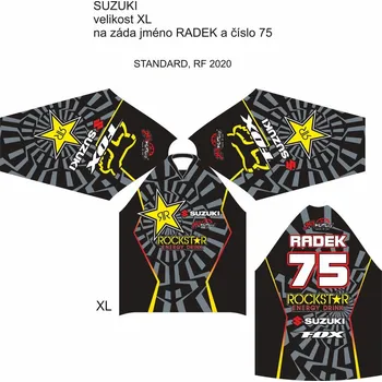 Moto dres Dres na zakázku Motokros, Enduro, MTB, BMX, DH, 178 2H1128177