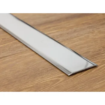 Podlahová lišta Profilteam přechodová lišta pro lepení plochá 40x2500 Nerez leštěná
