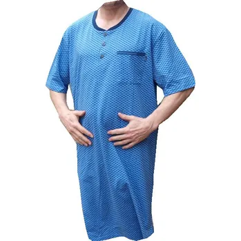 Pánská noční košile xcena Pánské noční košile se třemi knoflíčky Velikost: XXXXL