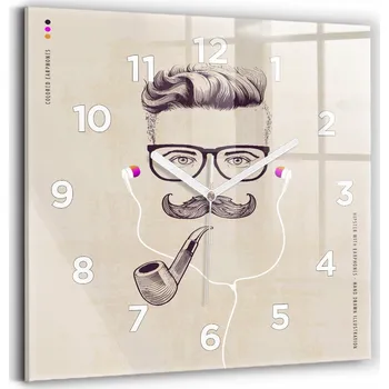 Hodiny Nástěnné hodiny Wallfluent béžové 30 cm