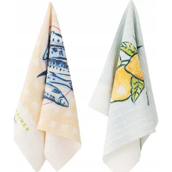 Utěrka Bloomingville MAXIMA Kuchyňské Utěrky z Mikrovlákna 2 Ks / Žluté