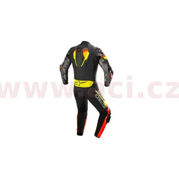 Moto kombinéza jednodílná kombinéza ATEM V4, ALPINESTARS (černá/červená fluo/žlutá fluo, vel. 56) (Velikost: 54) 3156520-1355