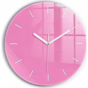 Hodiny Nástěnné hodiny kulatý dekorativní klasické kuchyňské Růžové kulatý průměr 30 cm