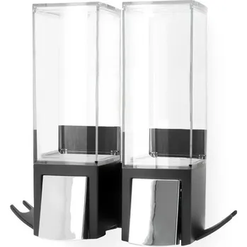 Dávkovač mýdla Compactor Edge nástěnný dávkovač mýdla / šampónu / desinfekce, chrom / ABS plast - černý