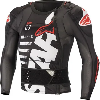 Motocyklový chránič hrudi a pátěře BUNDA SEQ PR LS B/W/R XL (Velikost: XL) 6505619-123-XL
