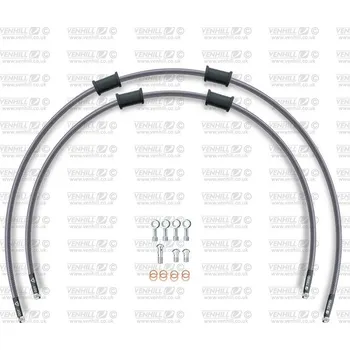 Hadice zadní brzdy Venhill POWERHOSEPLUS DUC-9005R (2 hadice v sadě) Průhledné hadice, chromové koncovky DUC-9005R