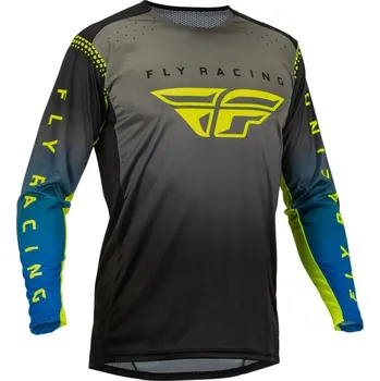 Moto dres dres LITE, FLY RACING - USA 2023 (šedá/modrá/hi-vis) (Velikost: M) 376-722