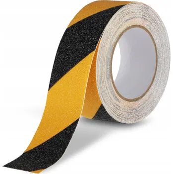 Lepicí páska Protiskluzová Páska na Schody Samolepicí Žluto-Černá 10 m x 50 mm