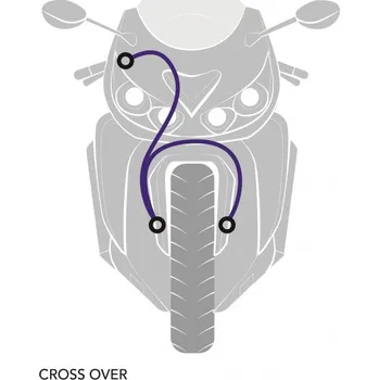 CROSSOVER Hadice přední brzdy sada Venhill POWERHOSEPLUS KAW-6027F (2 hadice v sadě) Průhledné hadice, chromové koncovky KAW-6027F