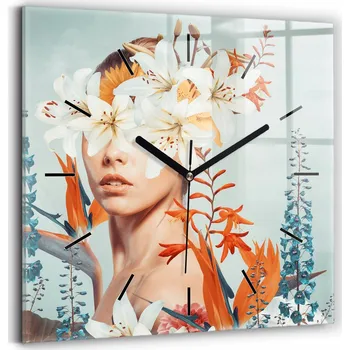 Hodiny Nástěnné hodiny Wallfluent bílé 30 cm