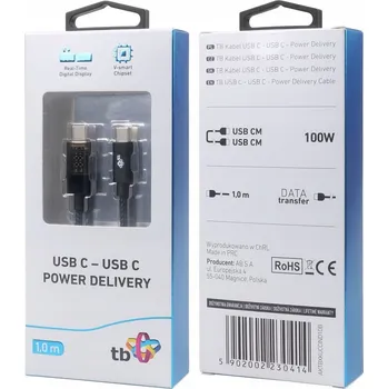 Datový kabel Kabel TB USB typ C - USB typ C 1 m černý