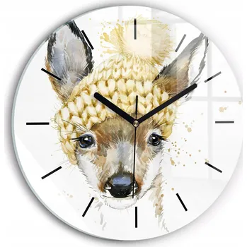 Hodiny Nástěnné hodiny Black Red White žluté 30 cm