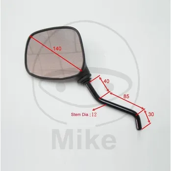 Zrcátko pro motocykl Zpětné zrcátko JMP ZR 3853 černá pravý 2H740961