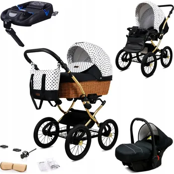 Kočárek BabyLux Dětský kočárek 4v1 Classic (hluboký, sportovní, autosedačka)