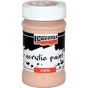 Speciální výtvarná barva Pentart Akrylová barva matná PENTART 100 ml SVĚTLÁ ORANŽOVÁ